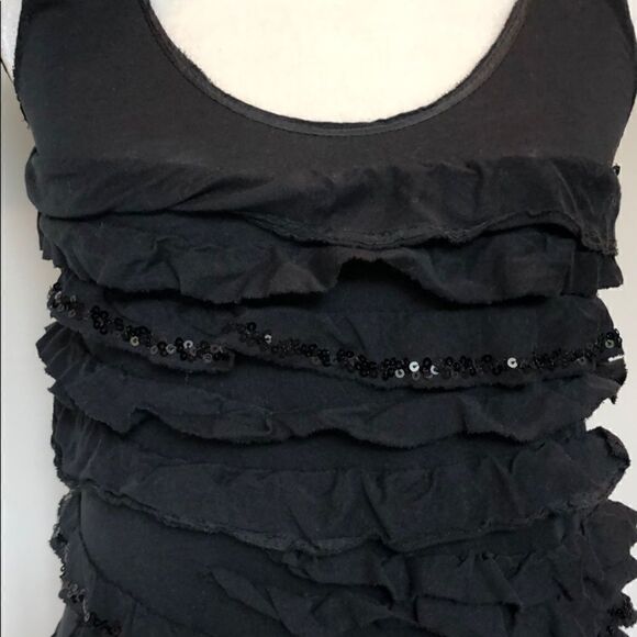 Jcrew black ruffle and sequins tank size XS - Picture 3 of 5